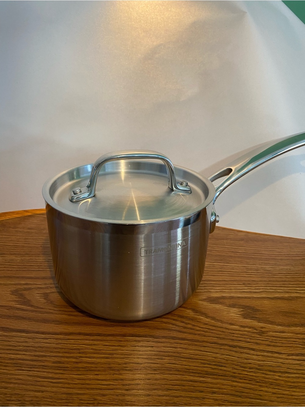 Stainless Steel Saucepan with Lid - Silver